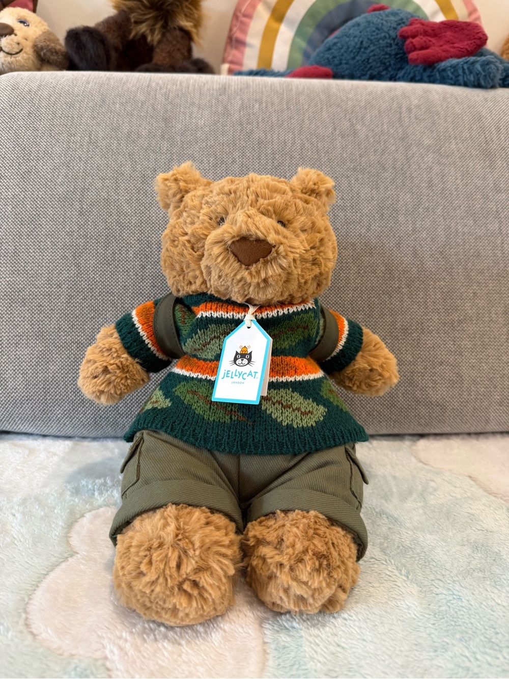 Jellycat Bartholomew Bear Hiking Outfit BNWT